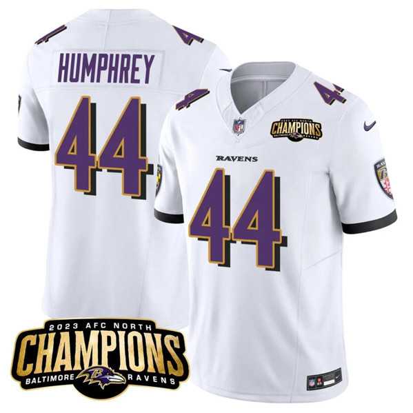 Men & Women & Youth Baltimore Ravens #44 Marlon Humphrey White 2023 F.U.S.E. AFC North Champions Vapor Limited Jersey,We sell and wholesale Men & Women & Youth Baltimore Ravens #44 Marlon Humphrey White 2023 F.U.S.E. AFC North Champions Vapor Limited Jersey on line form chian!